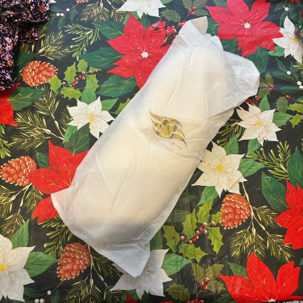 Disney cruise white slippers NWT one size adult women